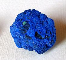 Azurite, un pigment bleu.